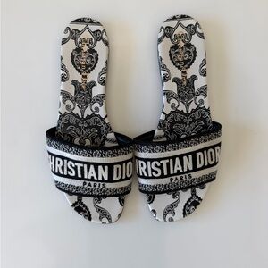 Dior Monochrome Patterned Slides